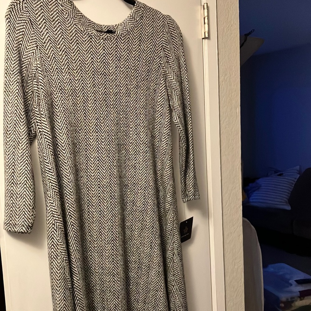 Black & White sweater dress